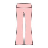 Women’s Foldover Waistband Heavyweight Fleece Flare Pants