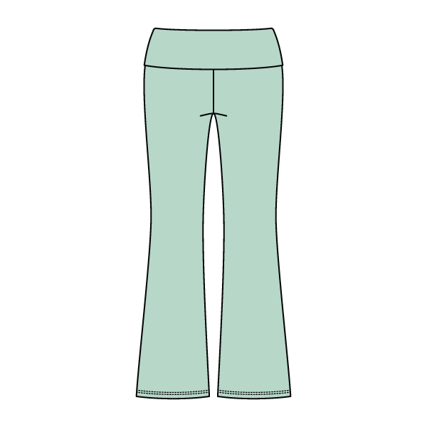 Women’s Foldover Waistband Heavyweight Fleece Flare Pants