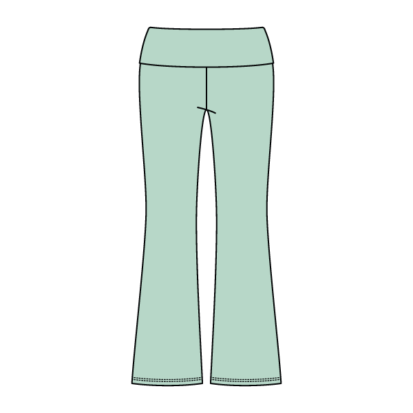 Women’s Foldover Waistband Heavyweight Fleece Flare Pants