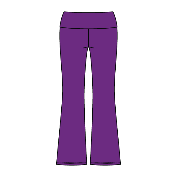 Women’s Foldover Waistband Heavyweight Fleece Flare Pants