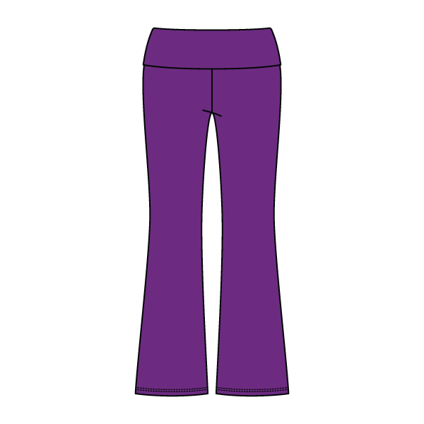 Women’s Foldover Waistband Heavyweight Fleece Flare Pants