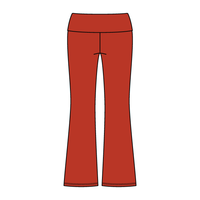 Women’s Foldover Waistband Heavyweight Fleece Flare Pants
