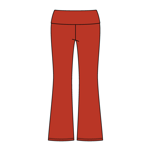 Women’s Foldover Waistband Heavyweight Fleece Flare Pants