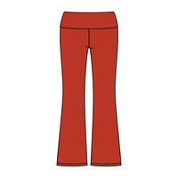 Women’s Foldover Waistband Heavyweight Fleece Flare Pants