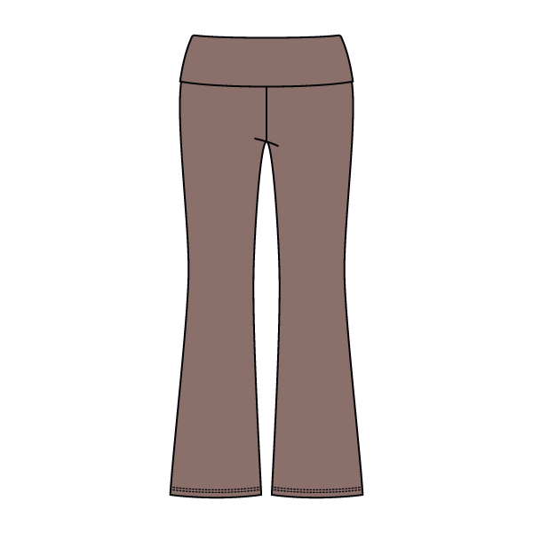 Women’s Foldover Waistband Heavyweight Fleece Flare Pants