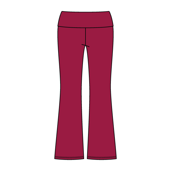Women’s Foldover Waistband Heavyweight Fleece Flare Pants