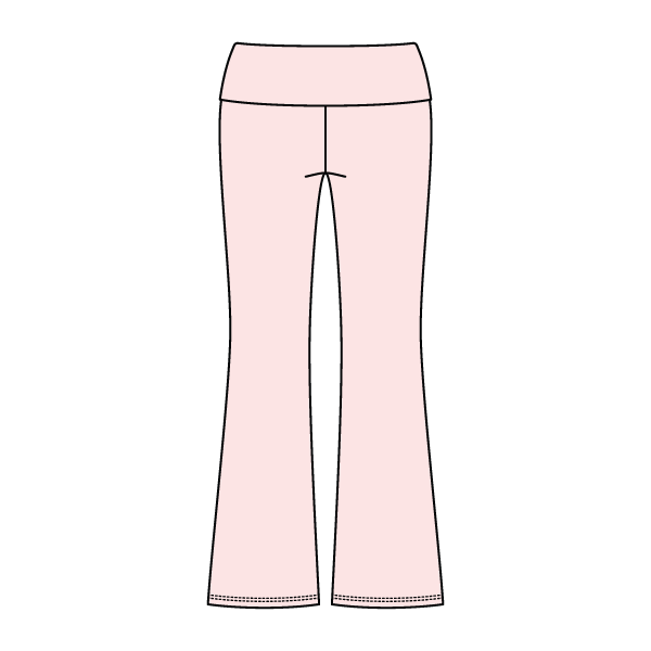 Women’s Foldover Waistband Heavyweight Fleece Flare Pants
