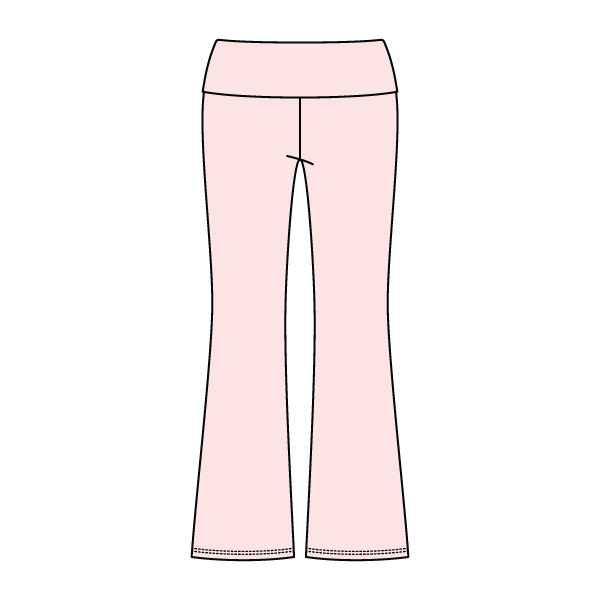 Women’s Foldover Waistband Heavyweight Fleece Flare Pants
