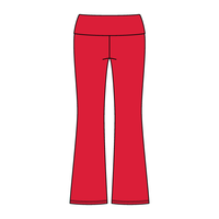 Women’s Foldover Waistband Heavyweight Fleece Flare Pants