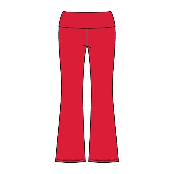 Women’s Foldover Waistband Heavyweight Fleece Flare Pants