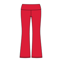 Women’s Foldover Waistband Heavyweight Fleece Flare Pants