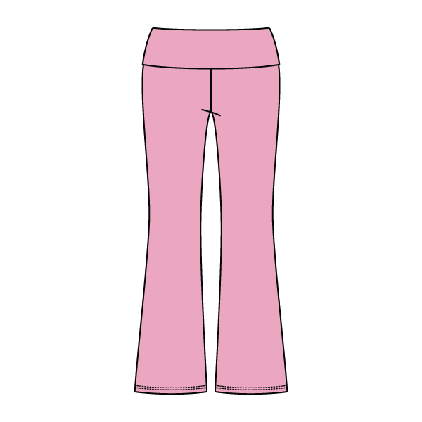 Women’s Foldover Waistband Heavyweight Fleece Flare Pants