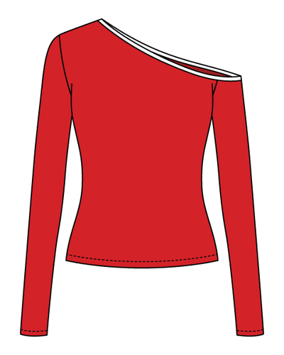 Women’s Fitted Long Sleeve Off Shoulder Top