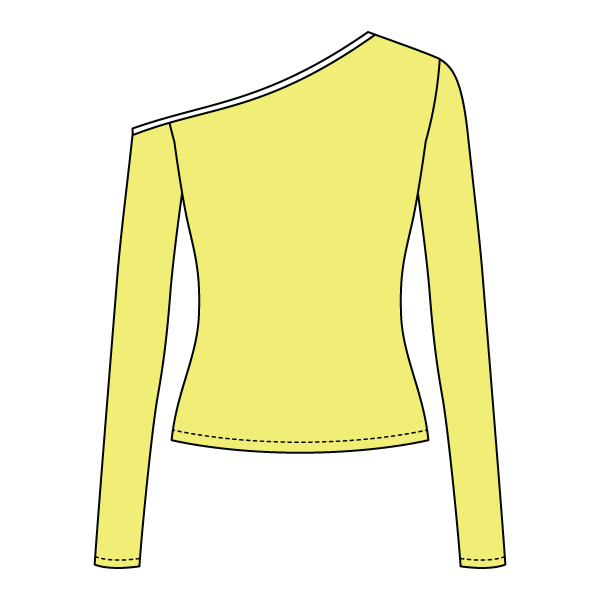 Women’s Fitted Long Sleeve Off Shoulder Top - The Collegiate Lineup