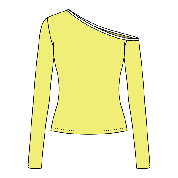 Women’s Fitted Long Sleeve Off Shoulder Top - The Collegiate Lineup