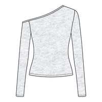 Women’s Fitted Long Sleeve Off Shoulder Top - The Collegiate Lineup