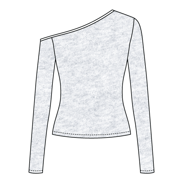 Women’s Fitted Long Sleeve Off Shoulder Top - The Collegiate Lineup