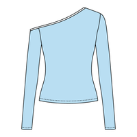 Women’s Fitted Long Sleeve Off Shoulder Top - The Collegiate Lineup