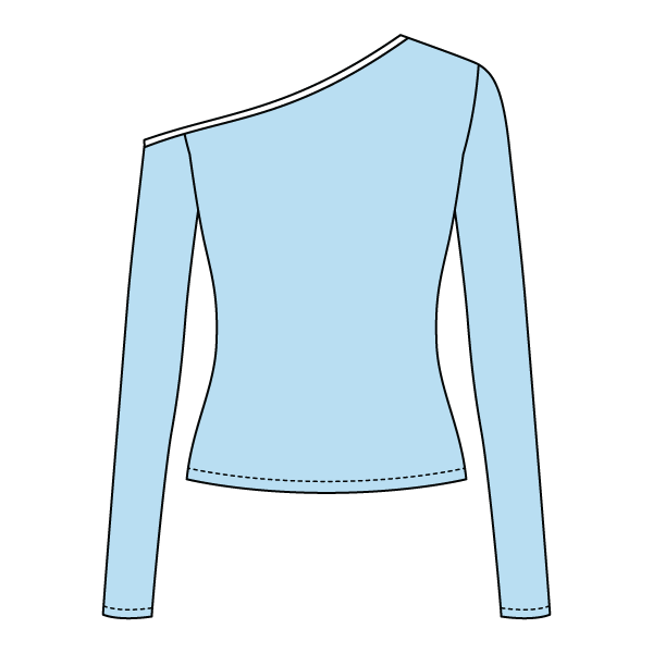 Women’s Fitted Long Sleeve Off Shoulder Top - The Collegiate Lineup