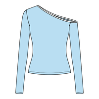 Women’s Fitted Long Sleeve Off Shoulder Top - The Collegiate Lineup
