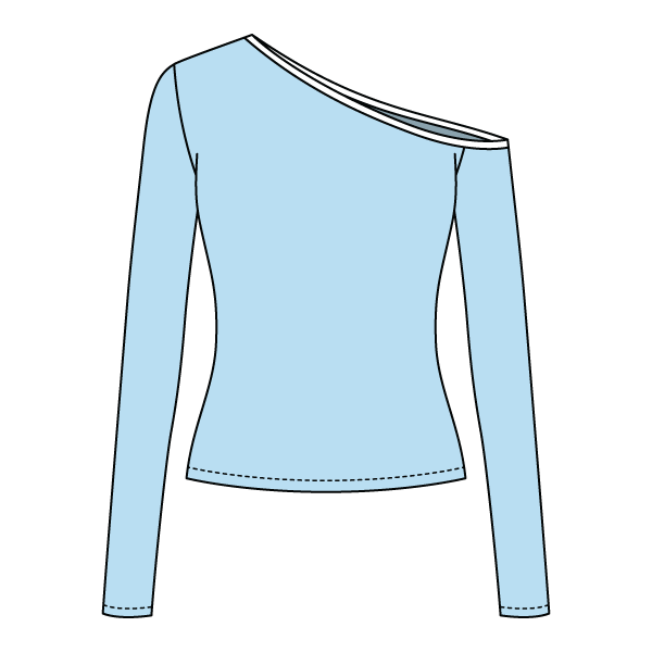 Women’s Fitted Long Sleeve Off Shoulder Top - The Collegiate Lineup
