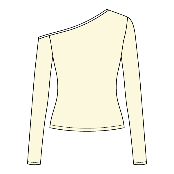 Women’s Fitted Long Sleeve Off Shoulder Top - The Collegiate Lineup