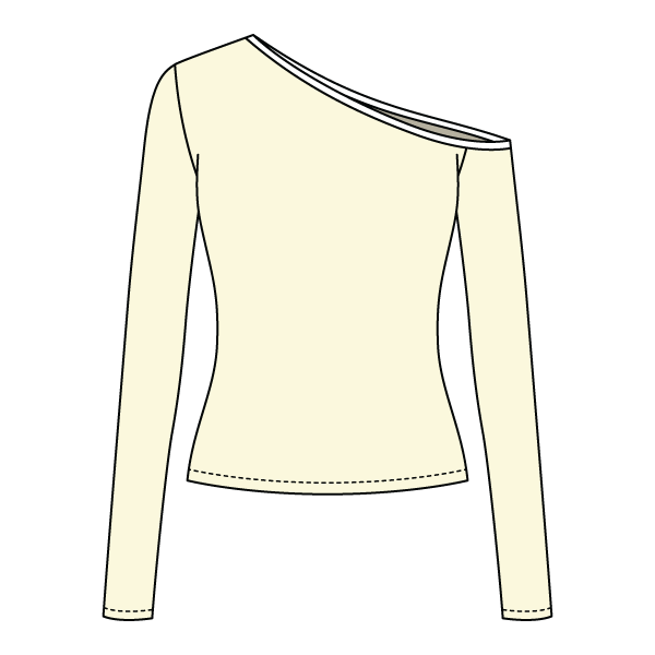 Women’s Fitted Long Sleeve Off Shoulder Top - The Collegiate Lineup