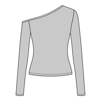 Women’s Fitted Long Sleeve Off Shoulder Top - The Collegiate Lineup