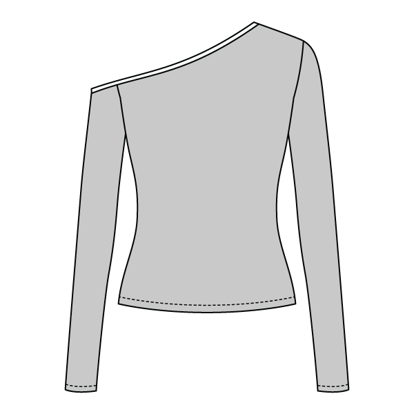 Women’s Fitted Long Sleeve Off Shoulder Top - The Collegiate Lineup