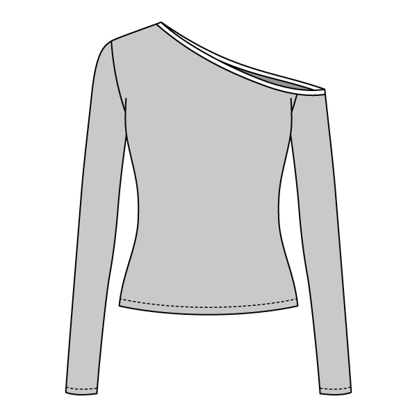 Women’s Fitted Long Sleeve Off Shoulder Top - The Collegiate Lineup