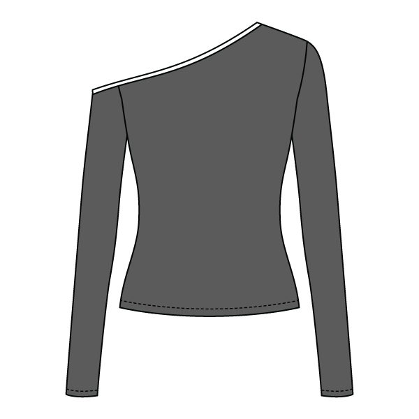 Women’s Fitted Long Sleeve Off Shoulder Top - The Collegiate Lineup