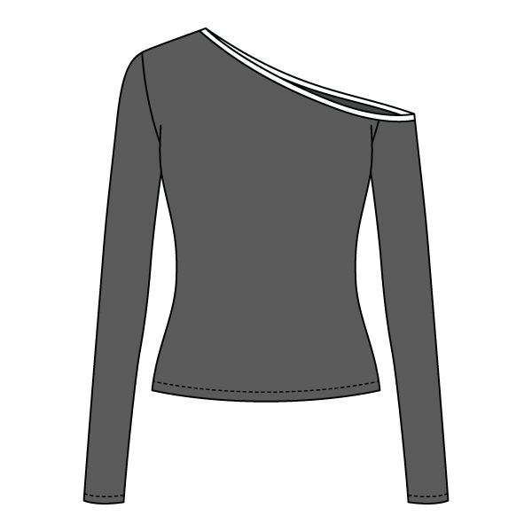Women’s Fitted Long Sleeve Off Shoulder Top - The Collegiate Lineup