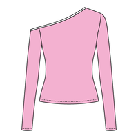 Women’s Fitted Long Sleeve Off Shoulder Top - The Collegiate Lineup