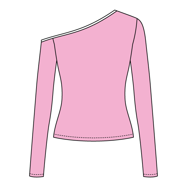 Women’s Fitted Long Sleeve Off Shoulder Top - The Collegiate Lineup