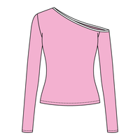 Women’s Fitted Long Sleeve Off Shoulder Top - The Collegiate Lineup