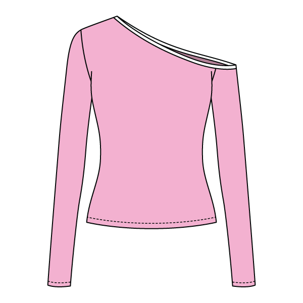 Women’s Fitted Long Sleeve Off Shoulder Top - The Collegiate Lineup