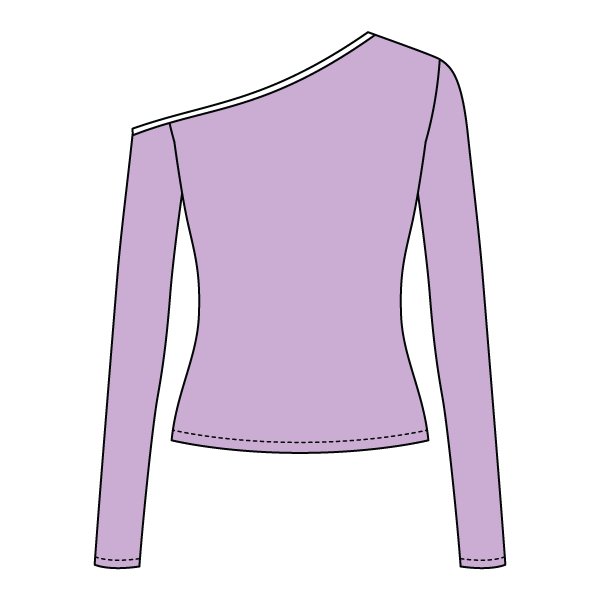 Women’s Fitted Long Sleeve Off Shoulder Top - The Collegiate Lineup
