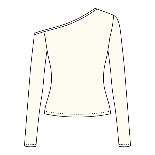 Women’s Fitted Long Sleeve Off Shoulder Top - The Collegiate Lineup