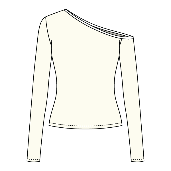 Women’s Fitted Long Sleeve Off Shoulder Top - The Collegiate Lineup