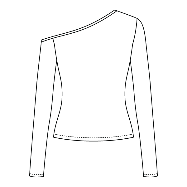 Women’s Fitted Long Sleeve Off Shoulder Top - The Collegiate Lineup