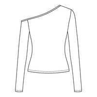 Women’s Fitted Long Sleeve Off Shoulder Top - The Collegiate Lineup