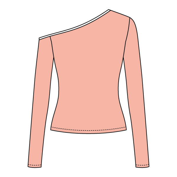 Women’s Fitted Long Sleeve Off Shoulder Top - The Collegiate Lineup