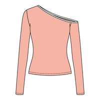 Women’s Fitted Long Sleeve Off Shoulder Top - The Collegiate Lineup
