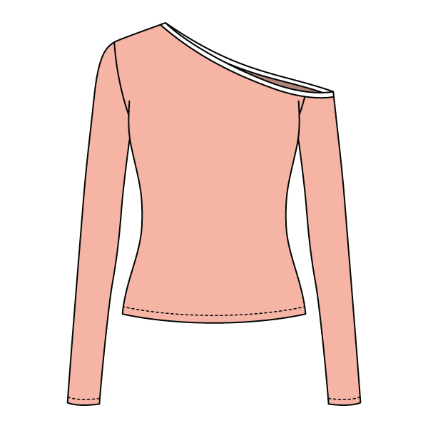 Women’s Fitted Long Sleeve Off Shoulder Top - The Collegiate Lineup