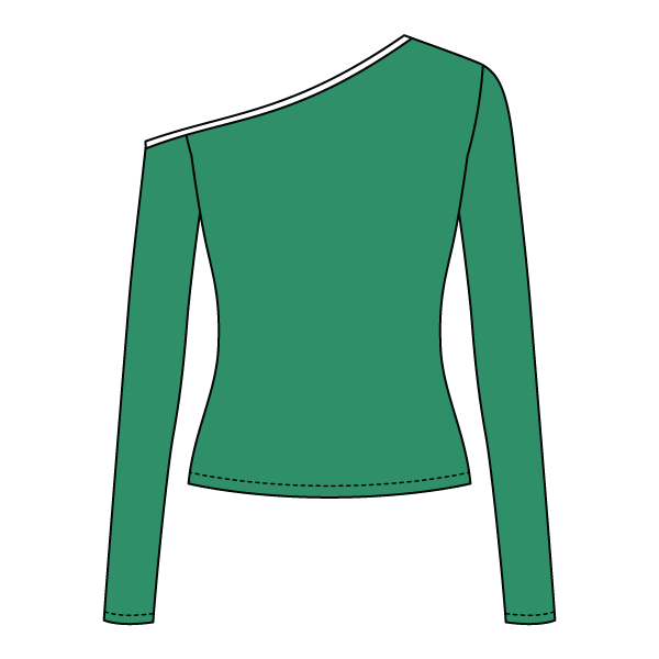 Women’s Fitted Long Sleeve Off Shoulder Top - The Collegiate Lineup