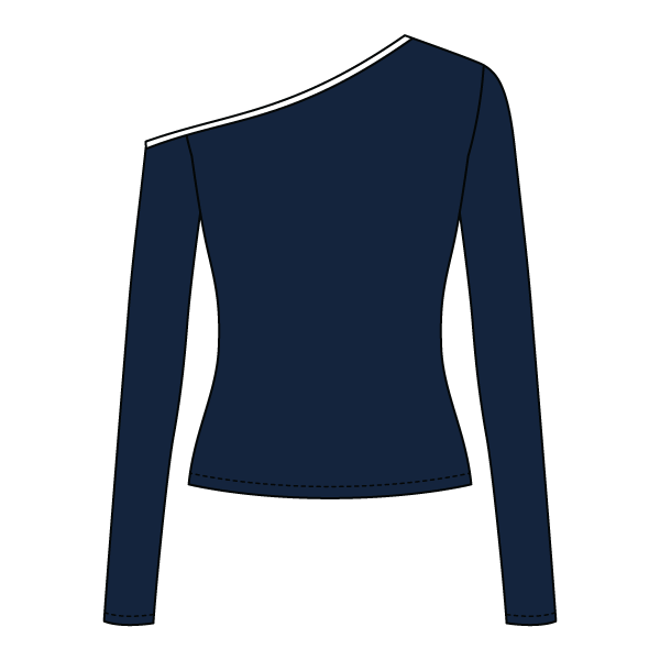 Women’s Fitted Long Sleeve Off Shoulder Top - The Collegiate Lineup