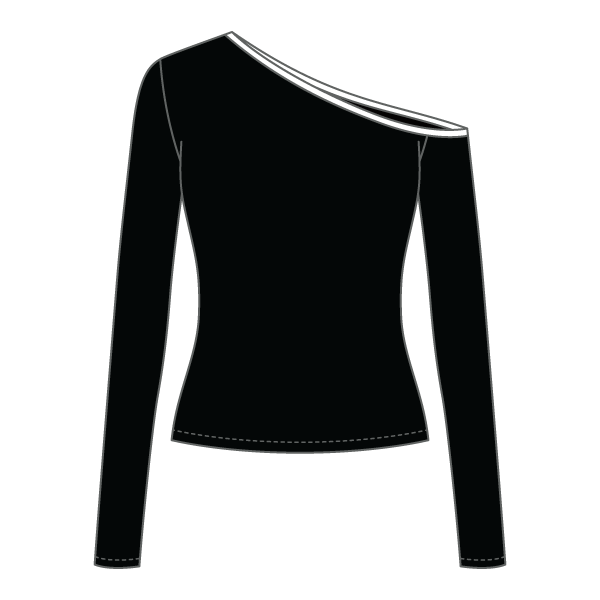 Women’s Fitted Long Sleeve Off Shoulder Top - The Collegiate Lineup