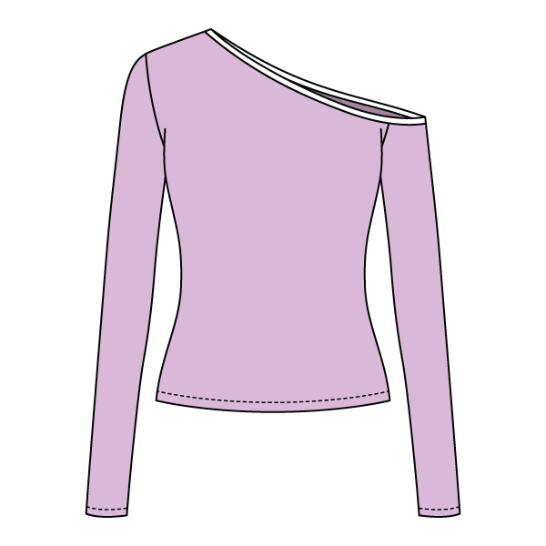 Women’s Fitted Long Sleeve Off Shoulder Top - The Collegiate Lineup