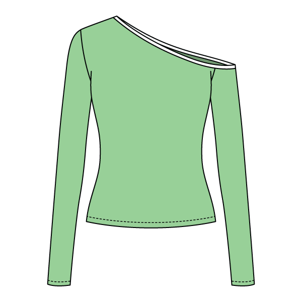 Women’s Fitted Long Sleeve Off Shoulder Top - The Collegiate Lineup