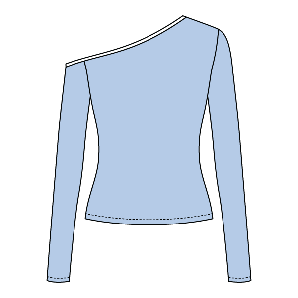 Women’s Fitted Long Sleeve Off Shoulder Top - The Collegiate Lineup